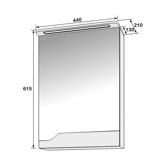BATHROOM CABINET WITH MIRROR GERA LARA 45