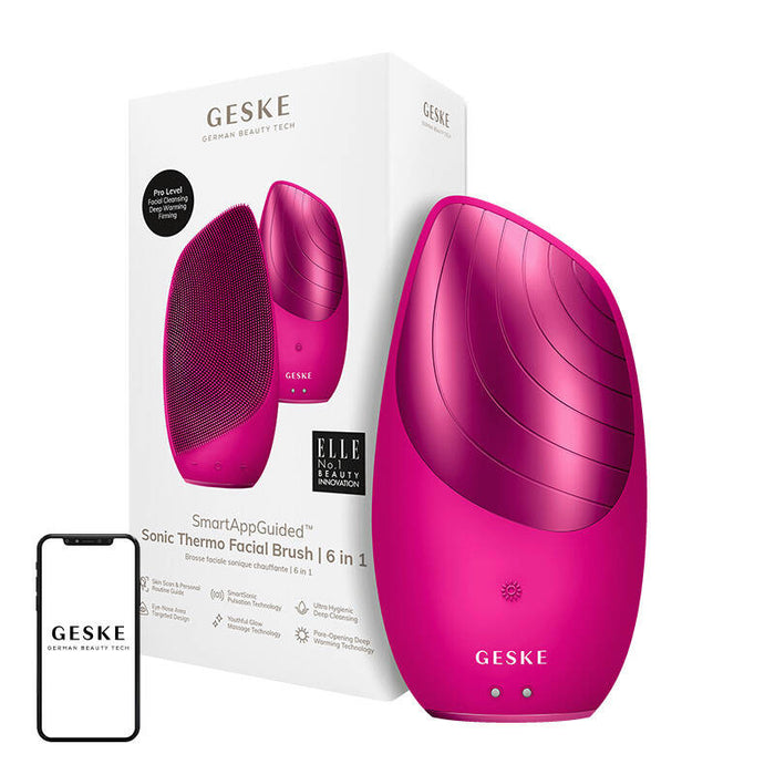 Sonic Thermo Facial Brush 6 in 1 Geske with APP (magenta)