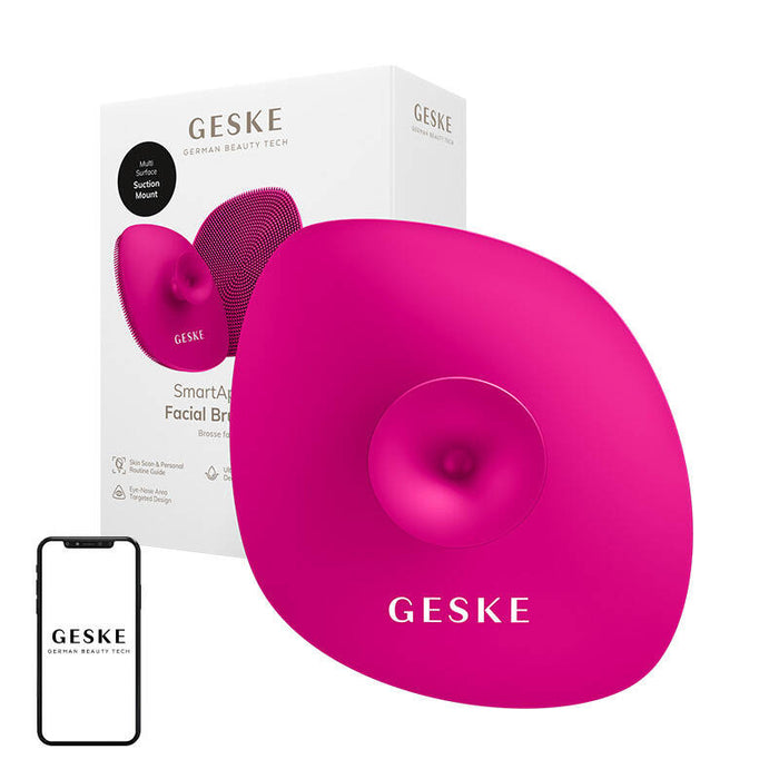 Facial Cleaning Brush 4in1 with Handle Geske with APP(magenta)