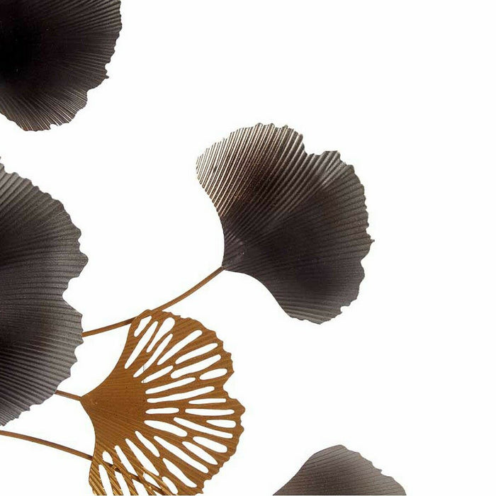 Hanging decoration Gift Decor Blue Copper Golden Metal Flowers 80 x 151 x 5,5 cm Mural