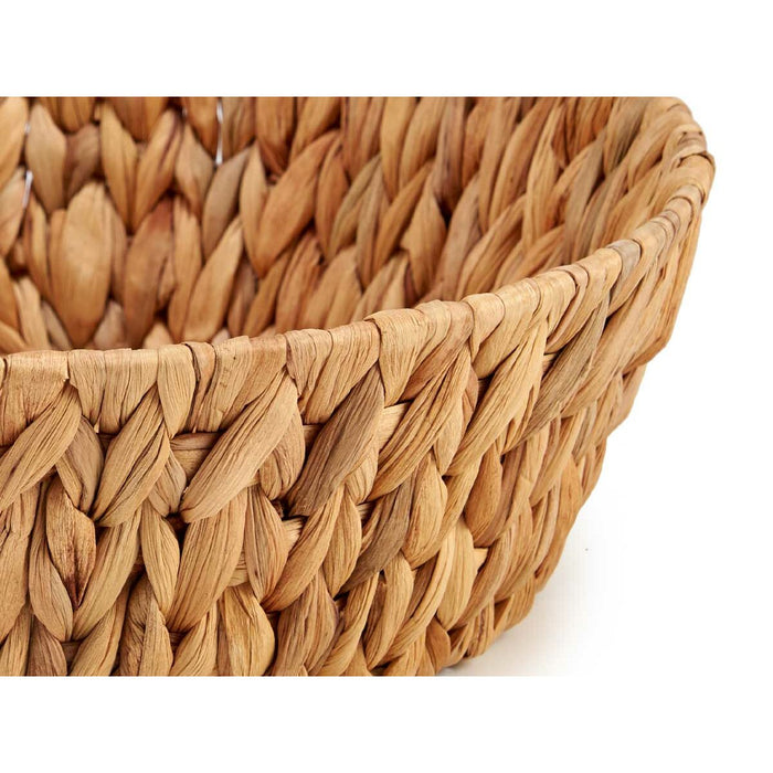 Centerpiece Gift Decor Brown Metal Natural Water hyacinth 39,5 x 16,5 x 35 cm (12 Units)