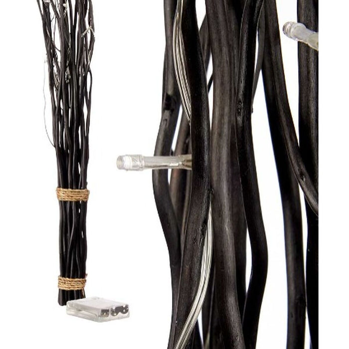 Bouquets Gift Decor Black Wood 7,5 x 120 x 7,5 cm LED Light (8 Units)