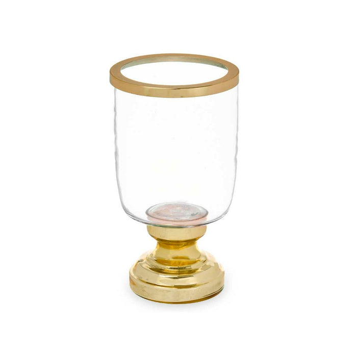 Candleholder Gift Decor Golden Crystal Steel 12 x 24,5 x 12 cm Wineglass (6 Units)