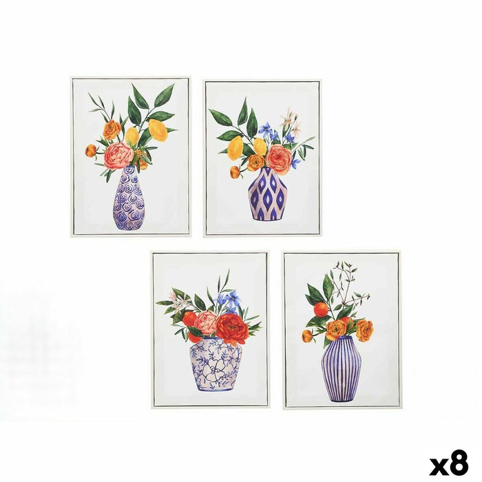 Canvas Gift Decor Vase 30 x 3 x 40 cm (8 Units)