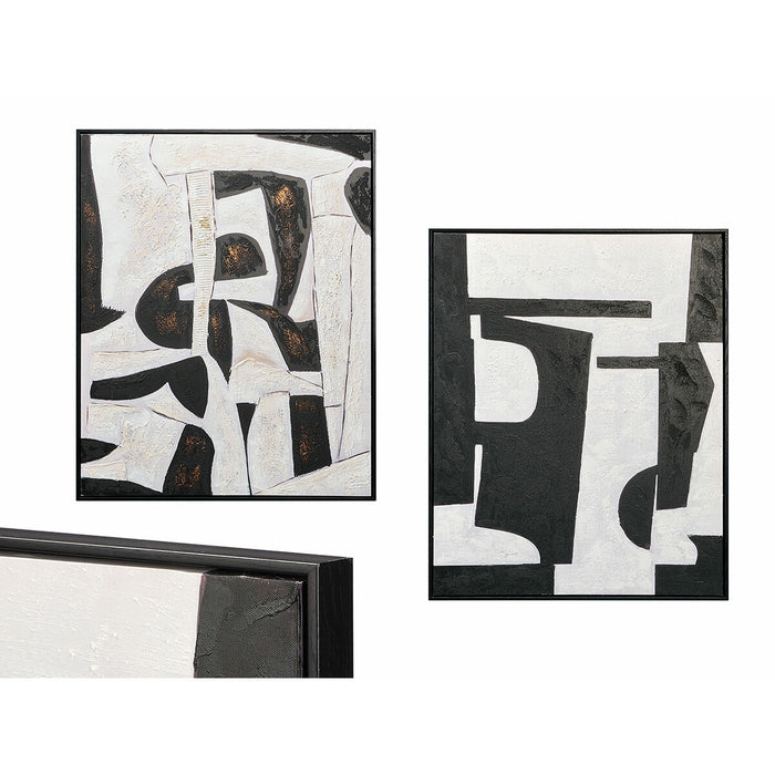 Canvas Gift Decor Lovers White Black 70 x 3,5 x 90 cm (2 Units)