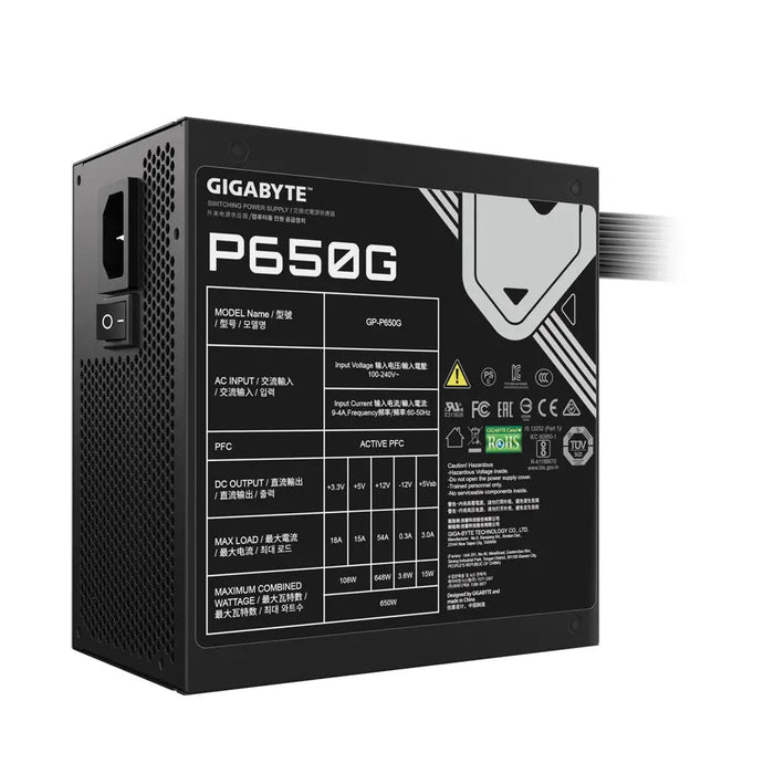 Gigabyte GP-P650G power supply unit 650 W 20 + 4 pin ATX ATX Black - Захранвания<<<Компютърни компоненти<<<ValiAPI