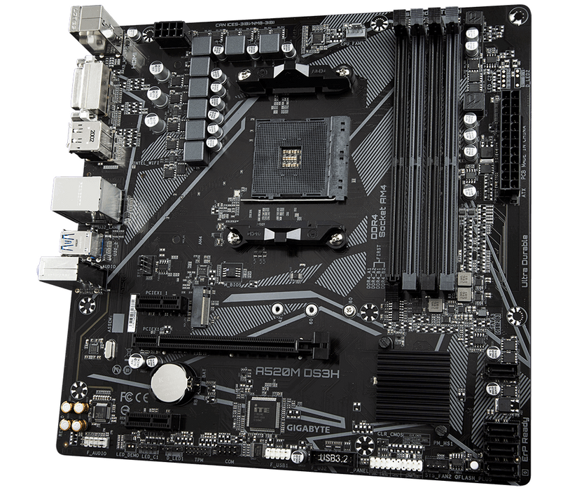 Motherboard GIGABYTE A520M-DS3H V2, Socket AM4