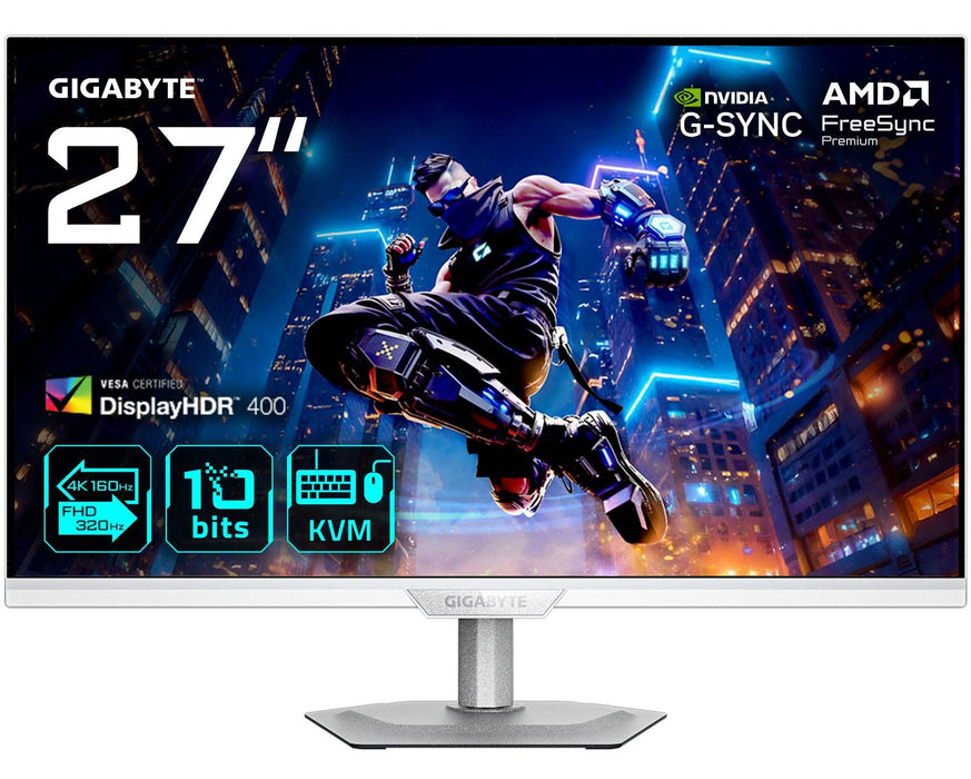 Gaming Monitor Gigabyte M27UP ICE - 27" inch SS IPS UHD(3840x2160) 160Hz, 1ms, HDR 400