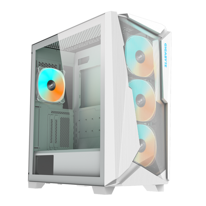 Box Gigabyte C301 WHITE V2, TG, Mid-Tower