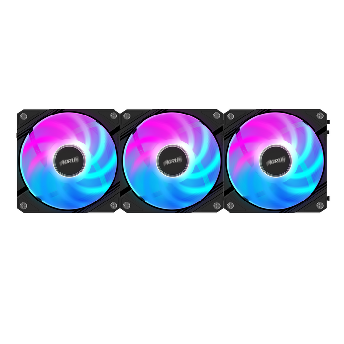 GIGABYTE AORUS EZ CHAIN 120 Black 3-Pack ARGB Fan Set