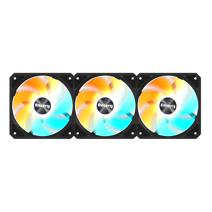 3-Pack GIGABYTE AORUS EZ CHAIN RVS FAN 120 - 120x120x25mm ARGB Fan Set