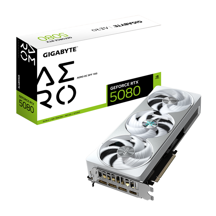 Video card GIGABYTE GeForce RTX 5080 AERO OC 16GB GDDR7