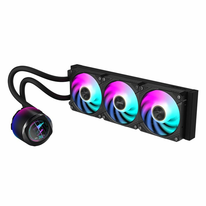 Processor cooler Gigabyte AORUS WATERFORCE X II 360 Black, LCD Display