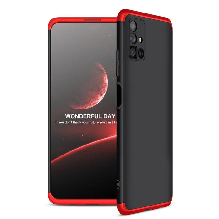 GKK 360 Protection Case Front and Back Case Full Body Cover Samsung Galaxy M51 black-red - Cell phone cases