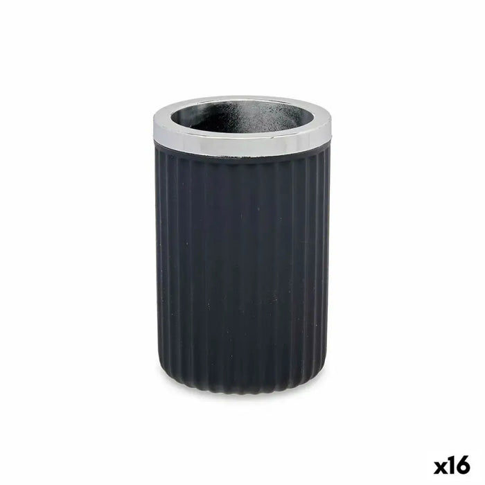Glass Berilo Anthracite Plastic 7,5 x 11,5 x 7,5 cm (16 Units) - Баня<<<Дом Градина<<<BigBuy&&&Аксесоари и