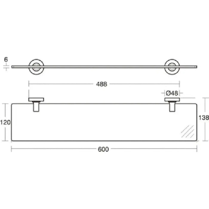 GLASS SHELF IDEALSTANDARD IOM - Аксесоари за баня<<<Аксесоари за баня<<<Баня<<<Praktiker&&&Аксесоари за