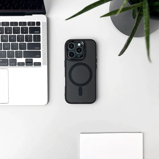 Glitter Case with MagSafe for iPhone 16e - Black - Cell phone cases and covers<<<HurtelXML