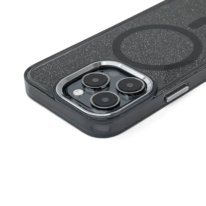 Glitter Case with MagSafe for Samsung Galaxy S25 Edge - Black - Cell phone cases and covers<<<HurtelXML