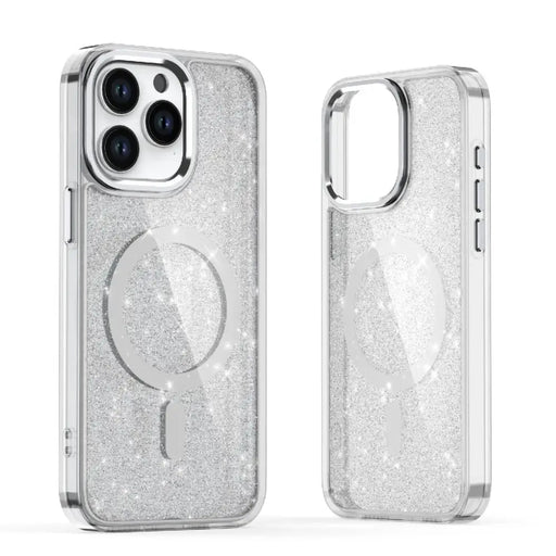 Glitter Case with MagSafe for Samsung Galaxy S25 Edge - White - Cell phone cases and covers<<<HurtelXML