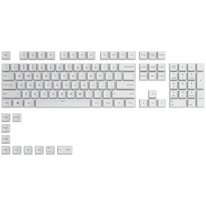 Glorious Keycaps - 114 PBT Arctic White - Геймърски аксесоари<<<Геймърска периферия<<<ValiAPI