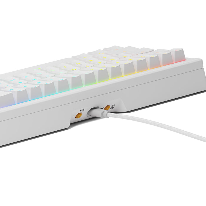 Glorious GMMK 3 Gaming Mechanical Keyboard 65% White - Fox Linear Switches