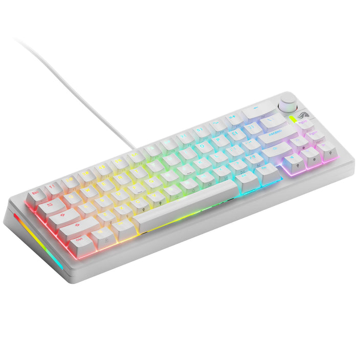 Glorious GMMK 3 Gaming Mechanical Keyboard 65% White - Fox Linear Switches