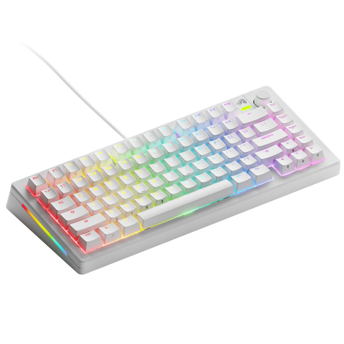 Glorious GMMK 3 Gaming Mechanical Keyboard 75% White - Fox Linear Switches