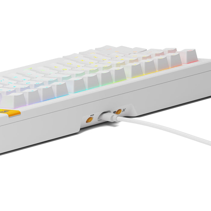 Glorious GMMK 3 HE 75% White Gaming Mechanical Keyboard - Fox HE Switches