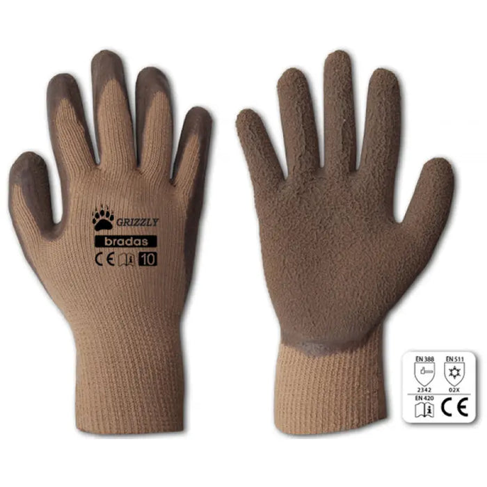 GLOVES SIZE: 10 BRADAS GRIZZLY - Ръкавици<<<Работно облекло<<<Инструменти и железария<<<Praktiker