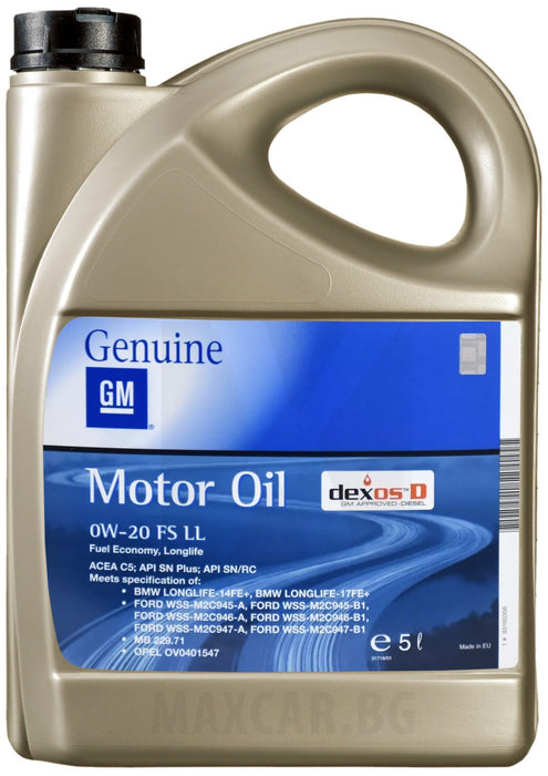GM OPEL DEXOS D 0W-20 FS LL 5L
