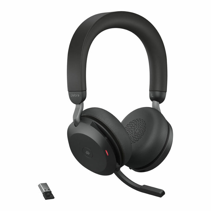 JABRA Evolve2 75 Headset on-ear Bluetooth wireless active noise cancelling USB-A noise isolating black Certified for Microsoft T