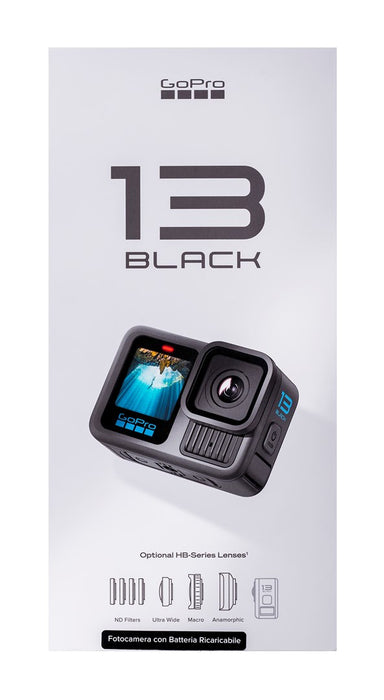 GoPro HERO13 BLACK action sports camera 27.6 MP 5.3K Ultra HD CMOS 25.4 / 1.9 mm (1 / 1.9") Wi-Fi 121 g