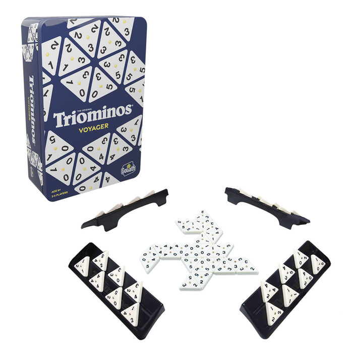 Logic game Goliath - Triominos for the road in a metal box