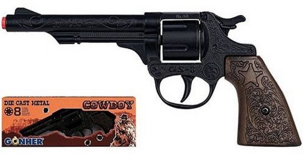 Gonher Children's Toy - Cowboy Revolver, Black