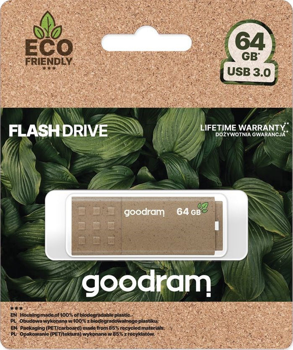 GOODRAM FLASHDRIVE 64 GB ECO FRIENDLY USB 3.0 RE