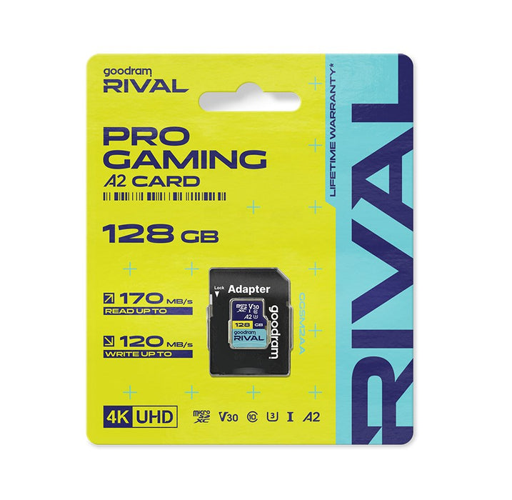 GOODRAM RIVAL M2AA 128 GB MicroSDXC V30 A2 UHS-I U3 + adapter (GGSM2AA-1280R12)