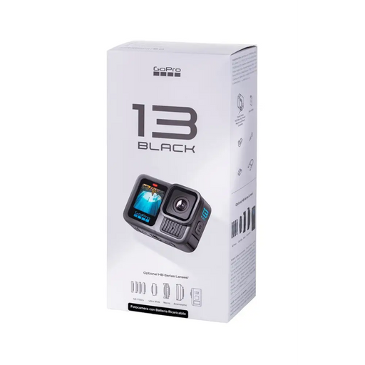 GoPro HERO13 BLACK action sports camera 27.6 MP 5.3K Ultra HD CMOS 25.4 / 1.9 mm (1 / 1.9’’) Wi-Fi 121 g - Sport video