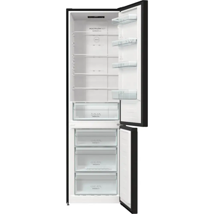Gorenje NRK6202EBXL4 fridge-freezer Freestanding 331 L E Black - Freestanding refrigerator-freezers