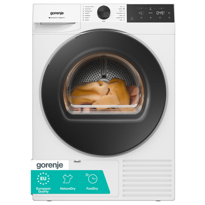 Dryer GORENJE DG49CP, 9 kg, Heat pump, Wi-Fi