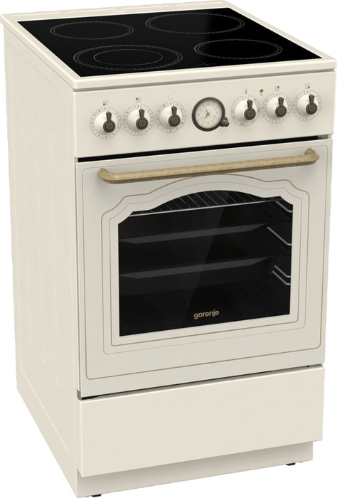 Gorenje GECS5B70CLI Freestanding cooker Electric Ceramic hob Beige