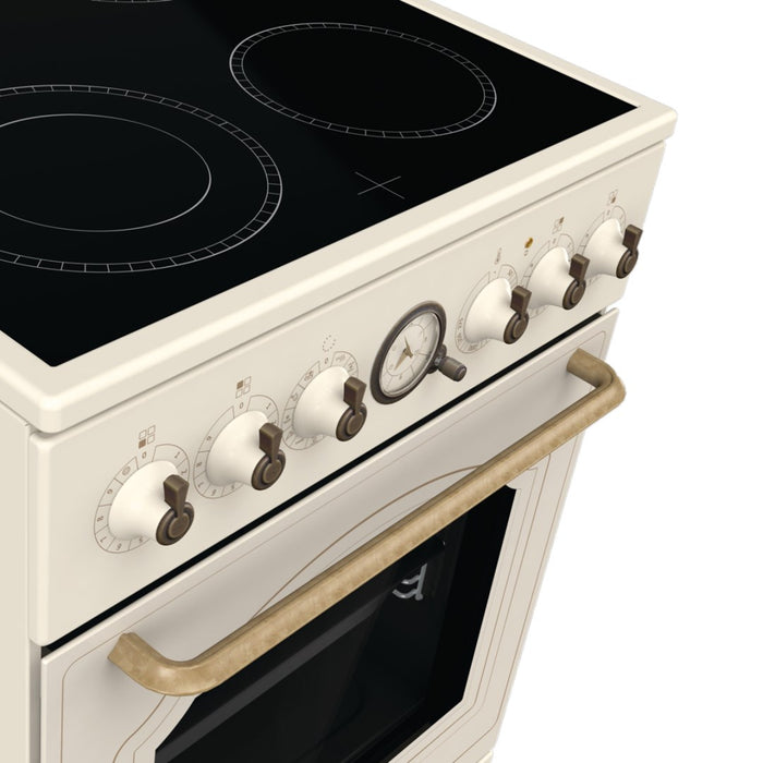 Gorenje GECS5B70CLI Freestanding cooker Electric Ceramic hob Beige
