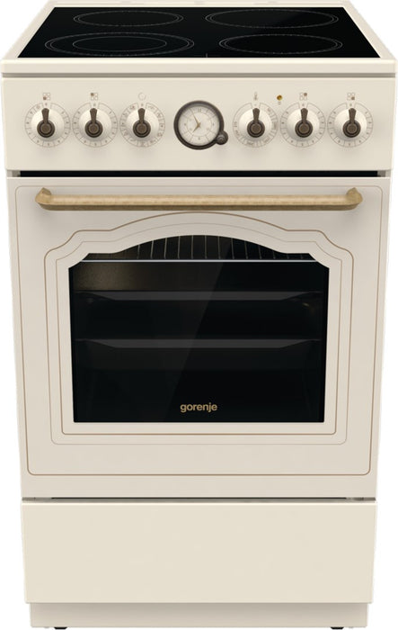 Gorenje GECS5B70CLI Freestanding cooker Electric Ceramic hob Beige
