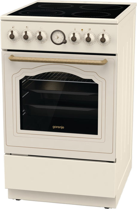 Gorenje GECS5B70CLI Freestanding cooker Electric Ceramic hob Beige