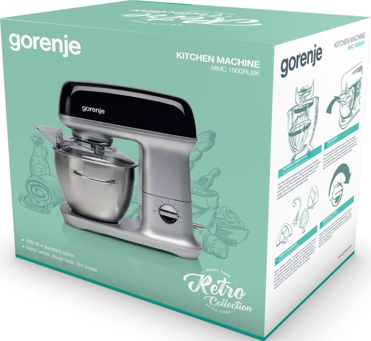 Gorenje MMC1000RLBK food processor 1000 W 4.5 L Black, Metallic