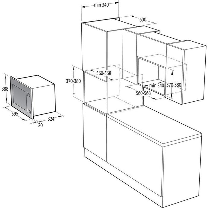 Built-in microwave GORENJE BM201AG1BG