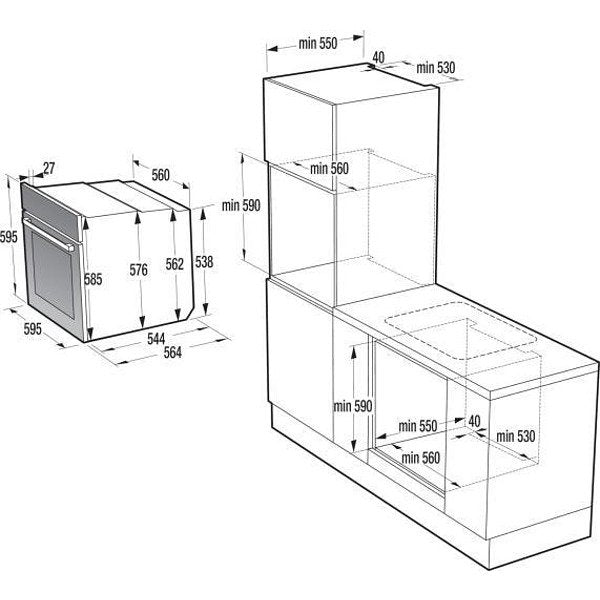 Built-in oven GORENJE BOS6747A05DG, 77 l, AutoBake