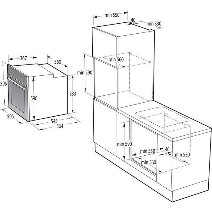 Gorenje BSA6737E15X built-in oven