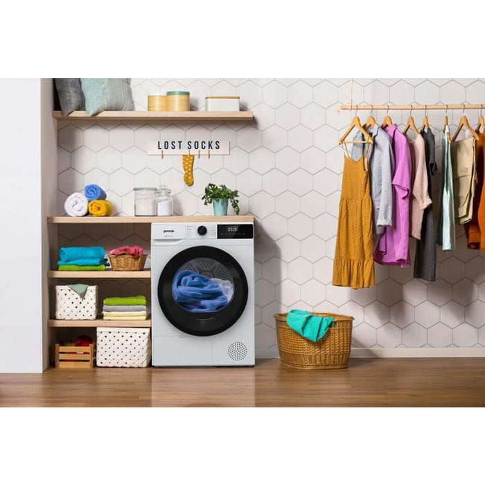 Dryer GORENJE DHNE82, 8 kg, D, Heat pump