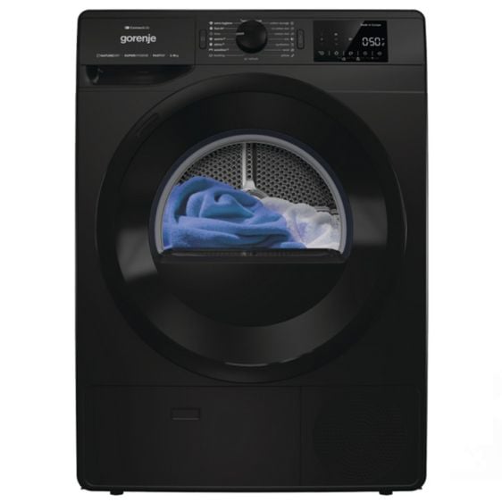 Dryer GORENJE DPNE82GNLWIFI/B, 8 kg, Heat pump, Wi-Fi, Black