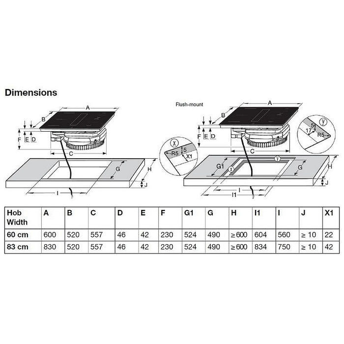 Hob with built-in extractor hood GORENJE GEH6432BSCWF, 60 cm